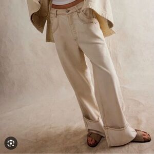 We The Free Final Countdown Cuffed Boyfriend Jeans in Big Bang (cream)